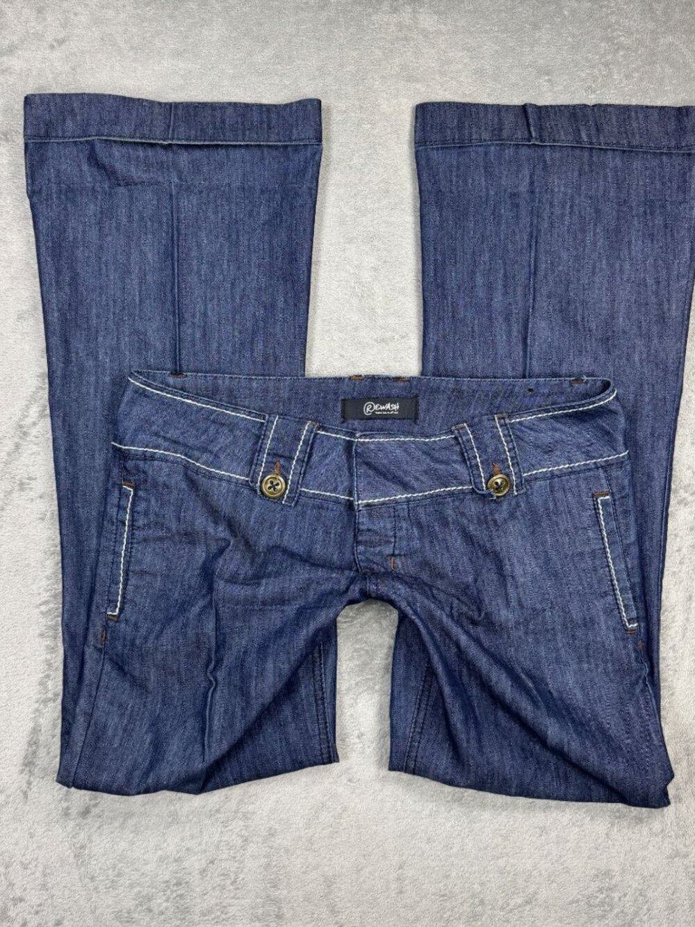 Rewash 2000s Low Rise Flare Jeans Womens 13 Wide Leg Western Office Siren